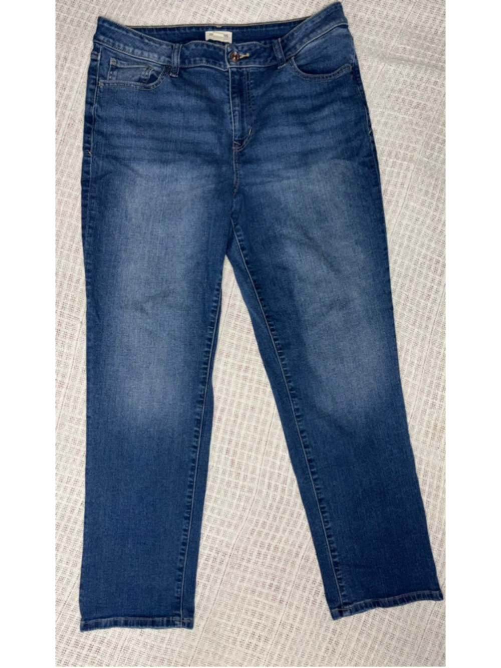 Maurices MJeans High Rise Medium Wash Slim Straight Ankle Denim Jeans Size 16